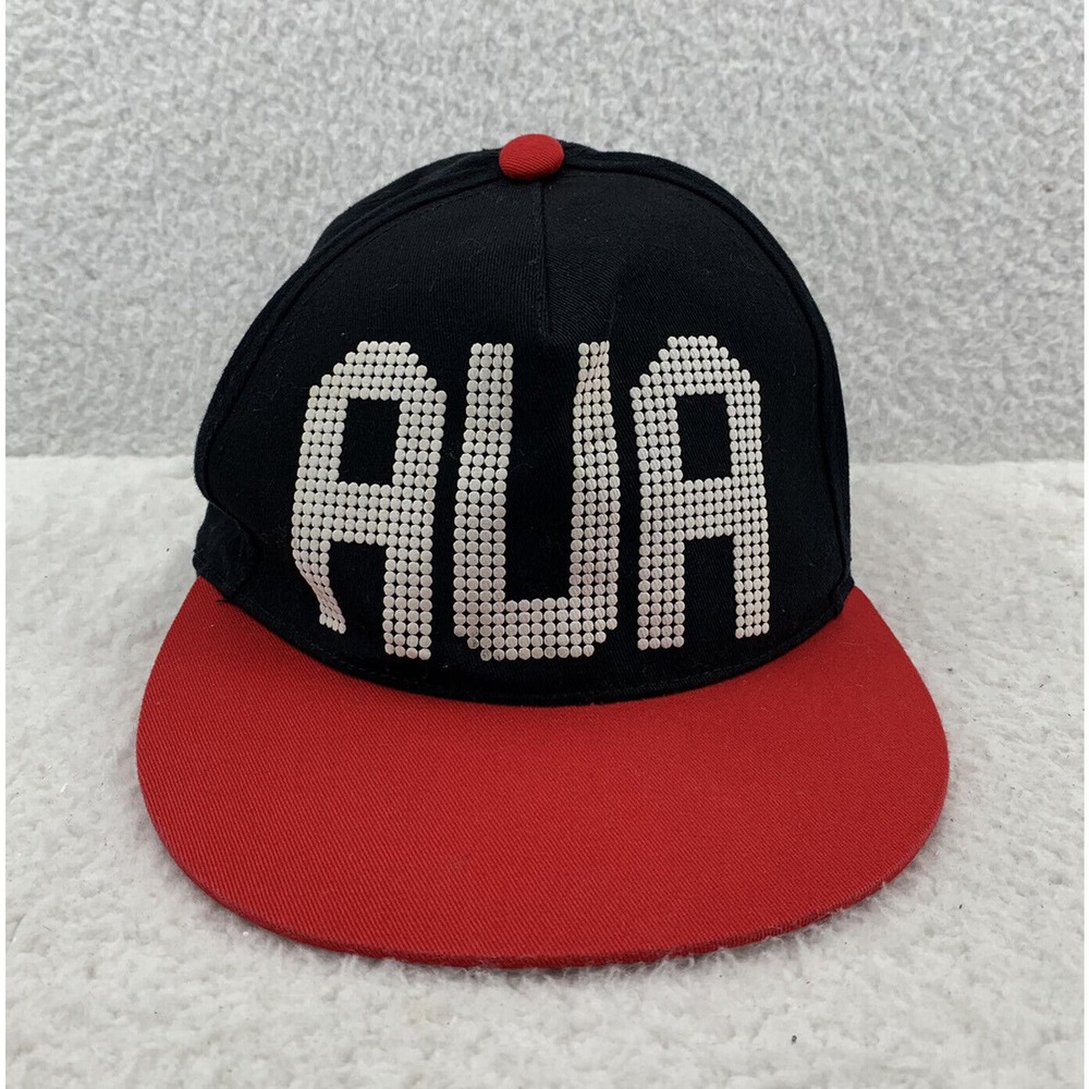 Robin Ruth Snapback Hat OSFM AUA Aruba Red Navy Blue Flat Bill Caribbean Outdoor